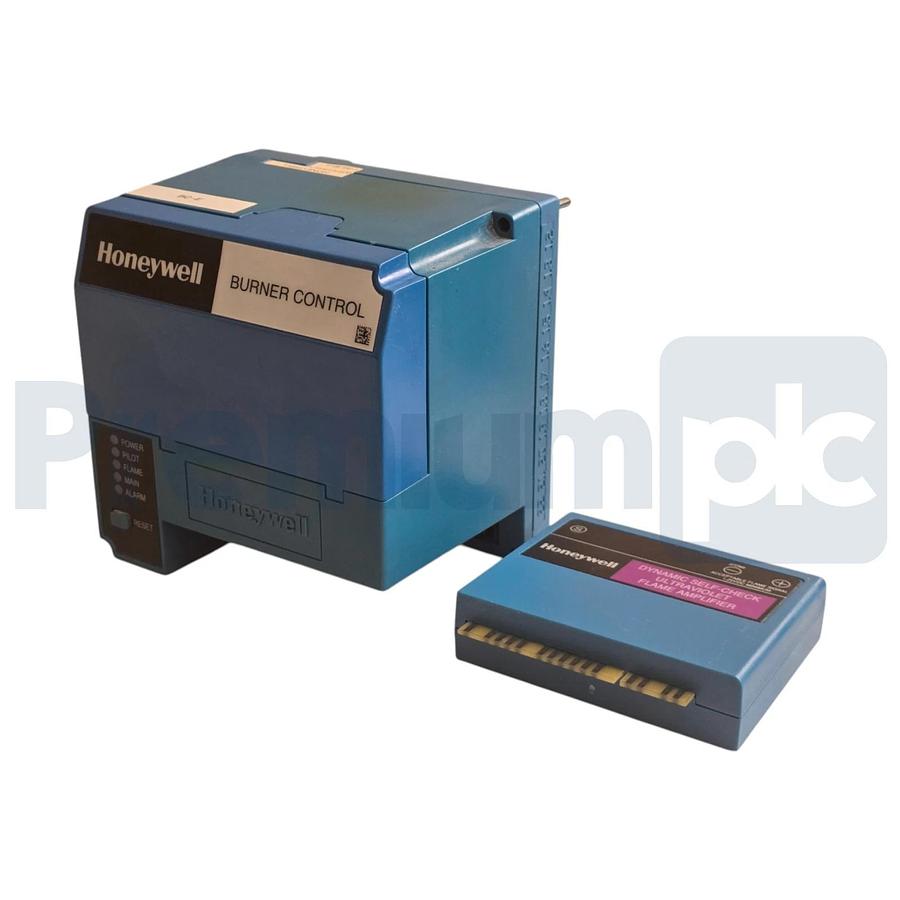 Used Honeywell RM7890B1014 Burner Controller w/ R7861A1026 UV Flame Amplifier USPI