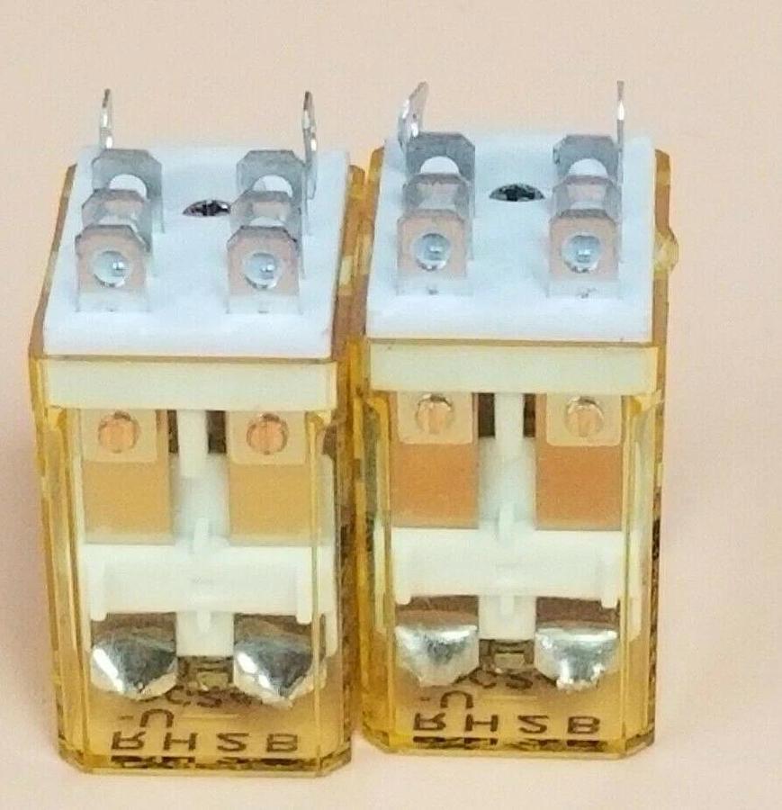 Used LOT OF 2 IDEC RH2B-U DC24V RELAYS RH2BU, 24VDC
