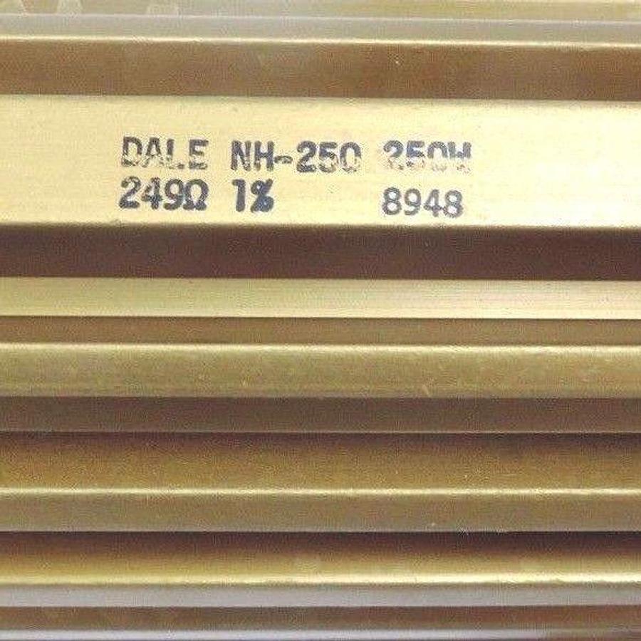 Used NEW DALE NH-250 POWER RESISTOR 250W, 249 OHM, 1%, 8948 FINNED ALUMINUM HOUSING