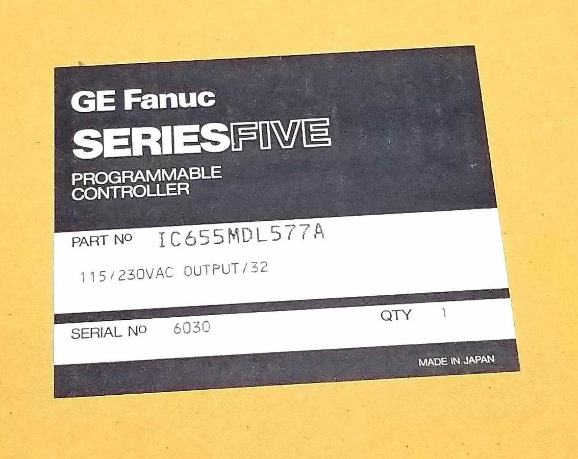 Used NIB GE FANUC IC655MDL577A SER. FIVE 32PT OUTPUT MODULE 115/230VAC IC655MDL577