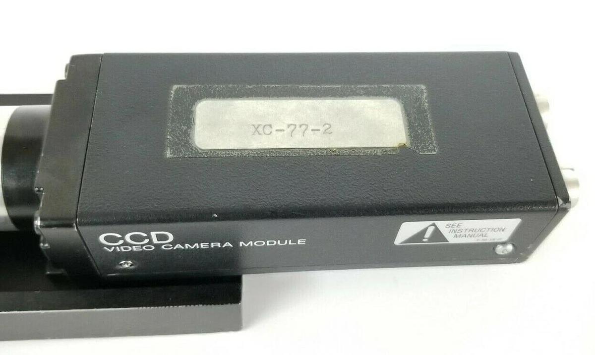 Used SONY XC-77-2 CCD CAMERA ASSEMBLY W/ 3'' IN. LENS & MOUNTING BRACKET XC772