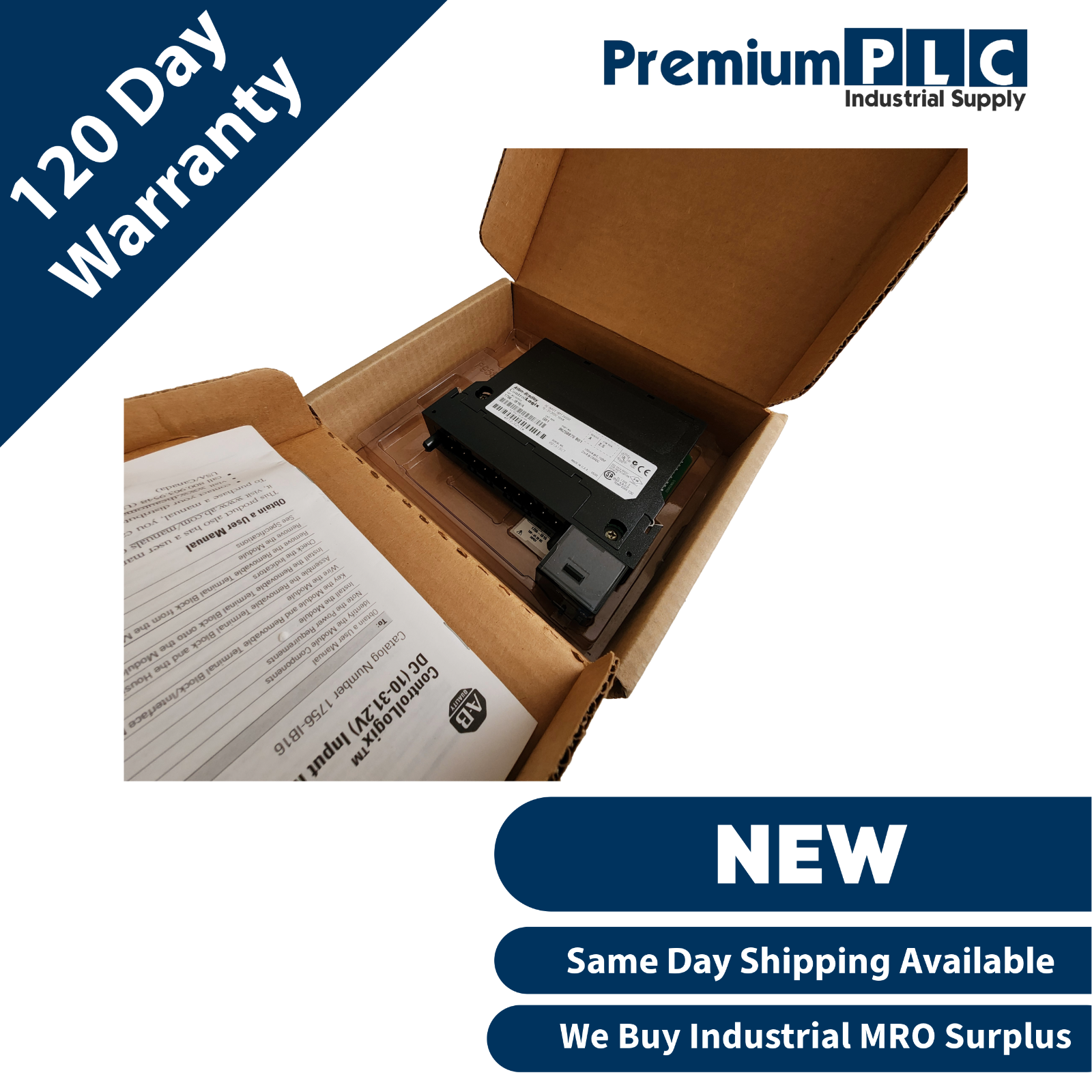 Used NEW ALLEN BRADLEY 1756-IB16 /A ControlLogix 16-PT DIGITAL INPUT MODULE F/W 2.5