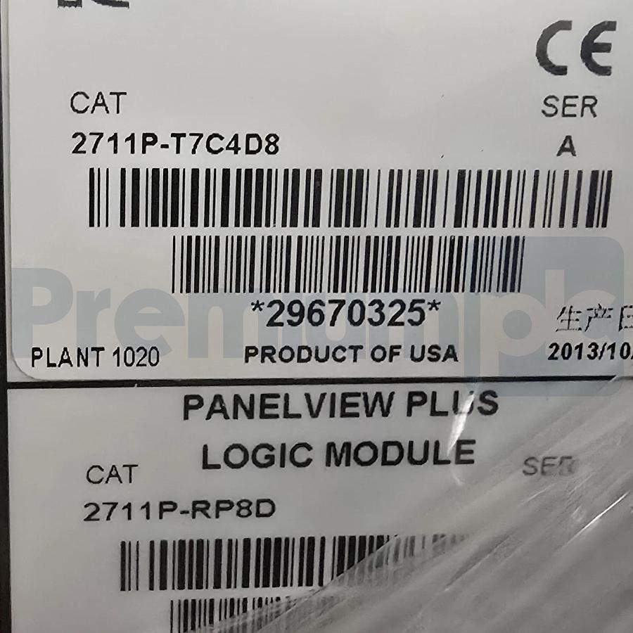Allen-Bradley 2711P-T7C4D8 /A + RP8D PanelView Plus 6 700 Terminal 6.5" 24V NSMP 615284494737