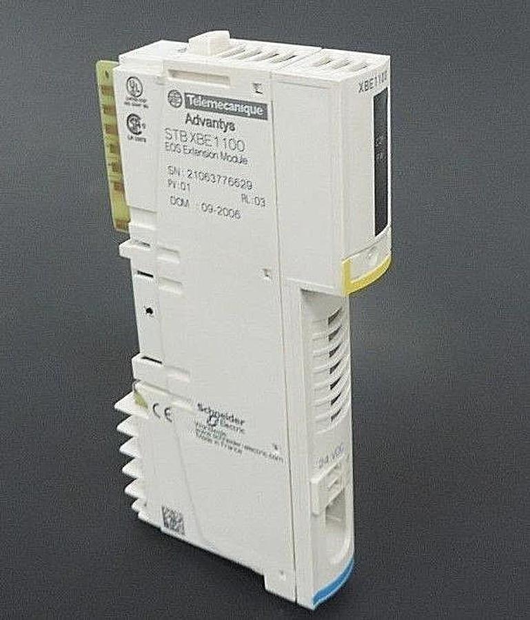 Used TELEMECANIQUE STBXBE1100 EOS EXTENSION MODULE XBE1100, PV: 01, RL: 03