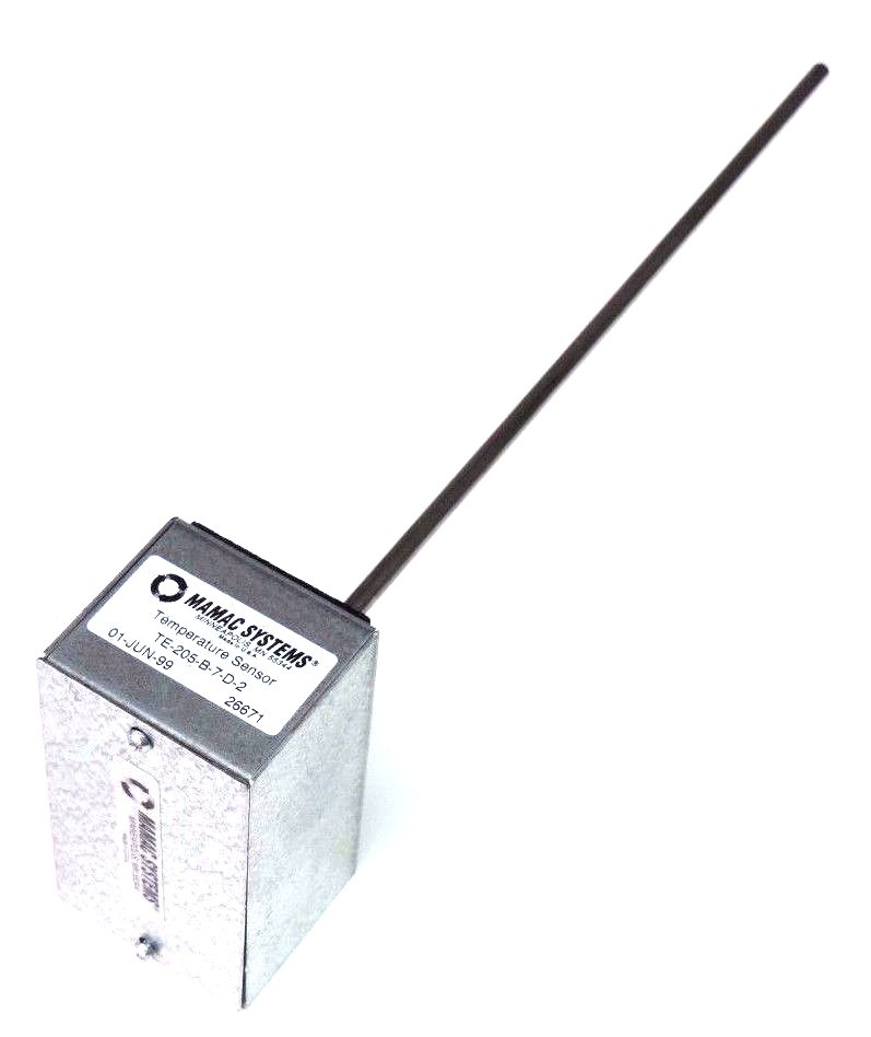 Used NEW MAMAC SYSTEMS TE-205-B-7-D-2 TEMPERATURE SENSOR 10KOHM, 12'' PROBE