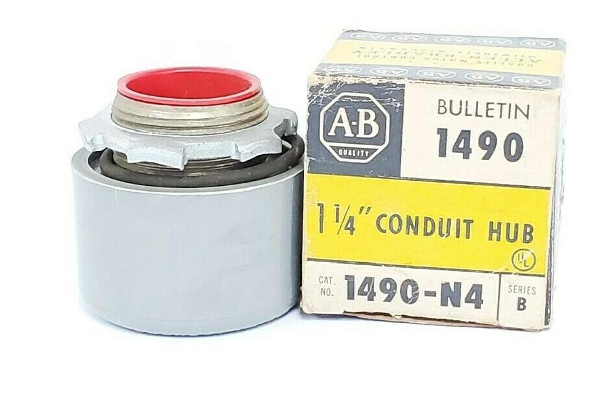 Used NEW ALLEN BRADLEY 1490-N4 CONTACT HUB 1 1/4'' 1490N4 SER. B