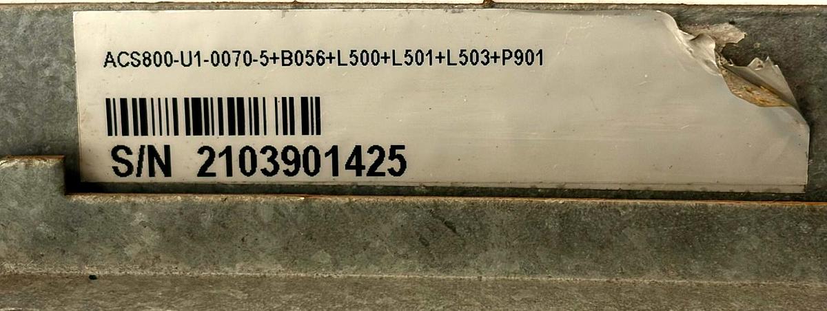 Used ABB ACS800-U1-0070-5 Variable Frequency Drive 75HP VFD RDIO-01 RAIO-01 Clean