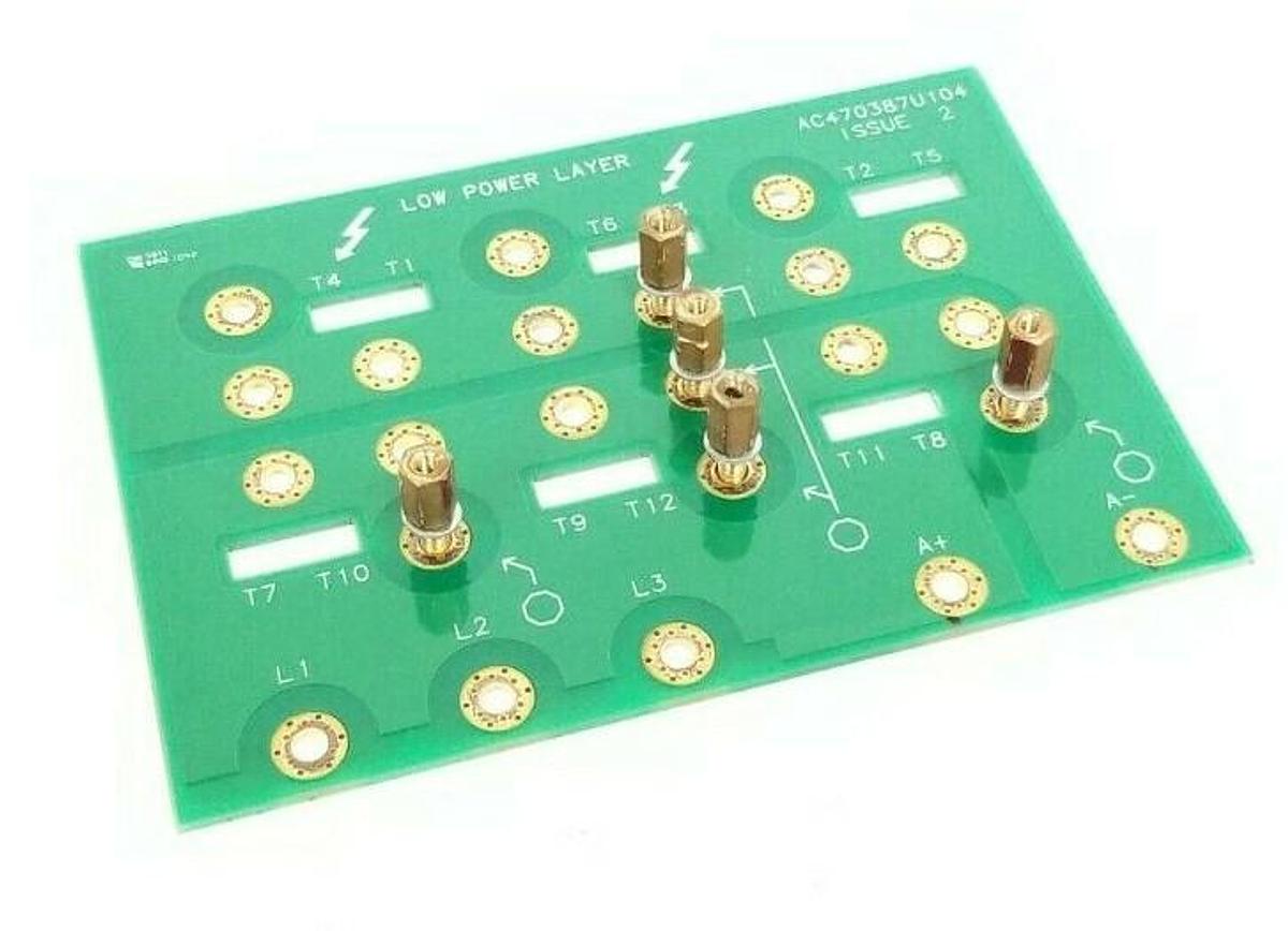 Used PARKER DRIVES AC470387U104 POWER BOARD ISS. 2 W/ MOUNTING SCREWS