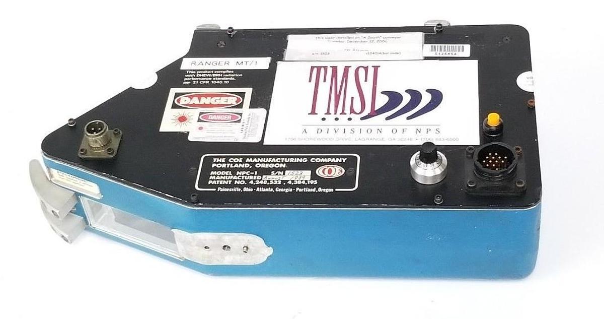 Used NPS TMSI COE MANUFACTURING NPC-1 RANGER MT/1 LASER UNIT
