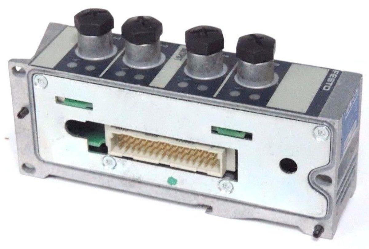 Used FESTO VIGA-03-FB-4-5POL PNEUMATIC INPUT CONTROL MODULE P/N 4668 HW 10.99