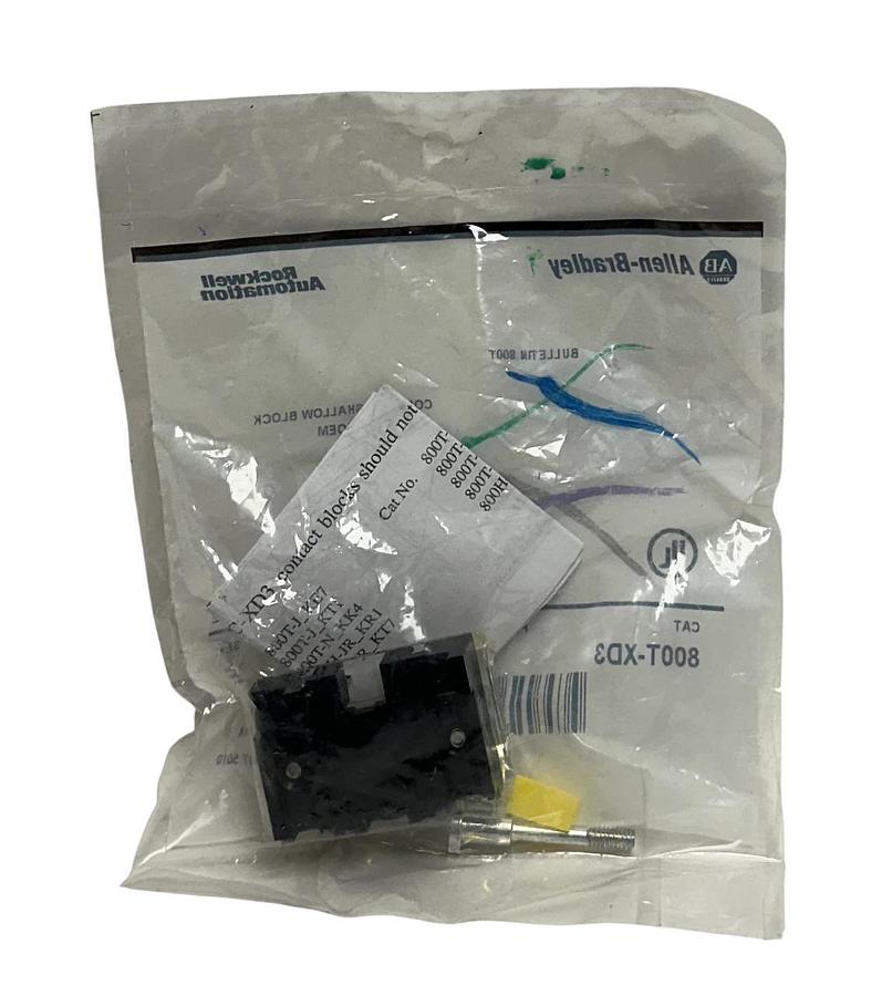 Used ALLEN BRADLEY 800T-XD3 /E BULLETIN 800T SHALLOW CONTACT BLOCK 10A 600V NSFS