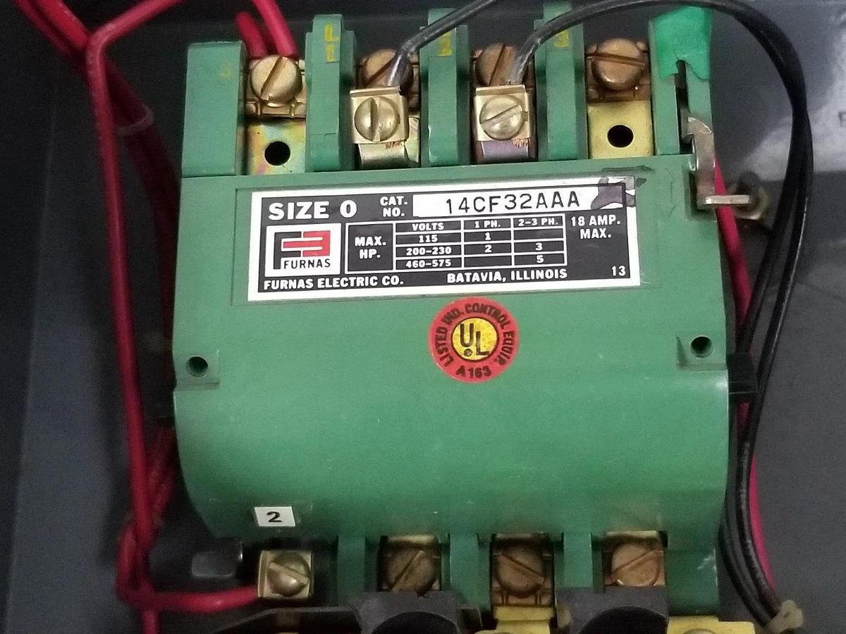 Used FURNAS ELECTRIC 14CF33EA-BA STARTER ASSEMBLY 14CF32AAA 18AMP, B050BTZ13