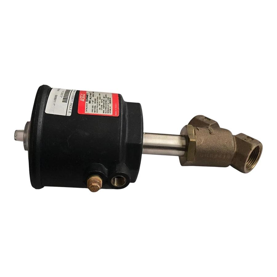 ASCO 8290A011 Angle Body Aux. Piloted Piston Valve 1" NPT Bronze 2/2 NC NSNP