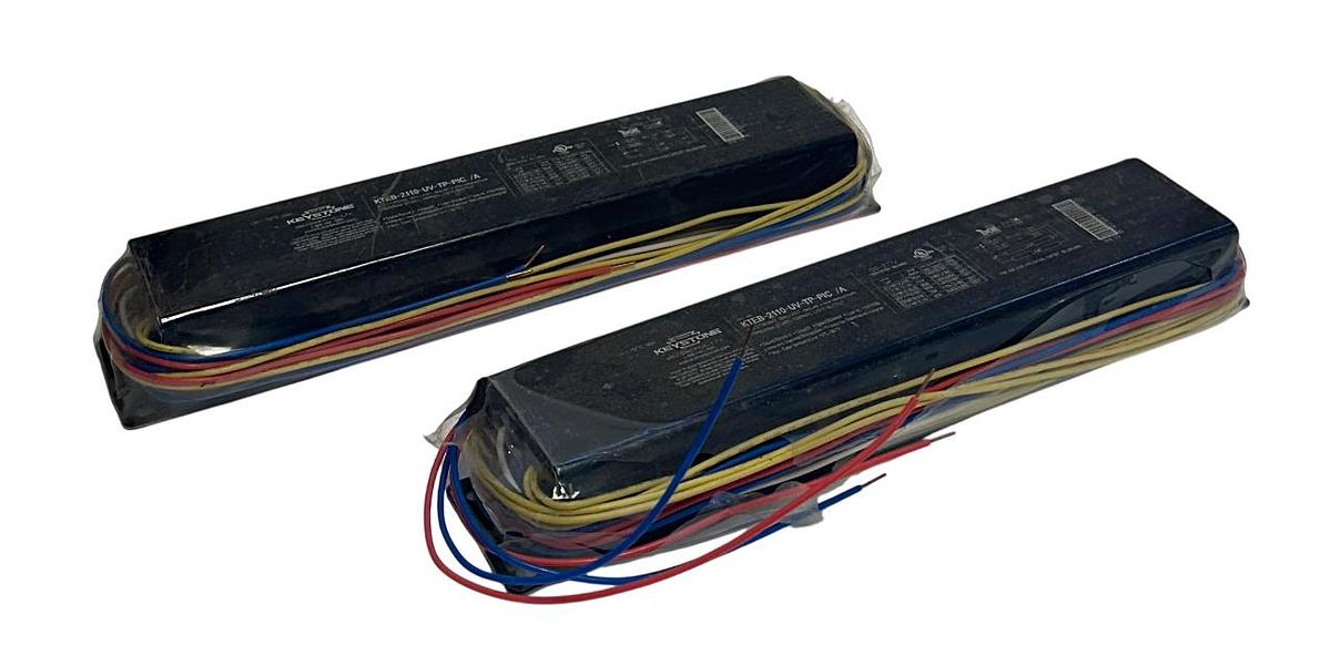 Used 2 KEYSTONE KTEB-2110-UV-TP-PIC /A ELECTRONIC BALLASTS 120-277V 50/60Hz NSNP
