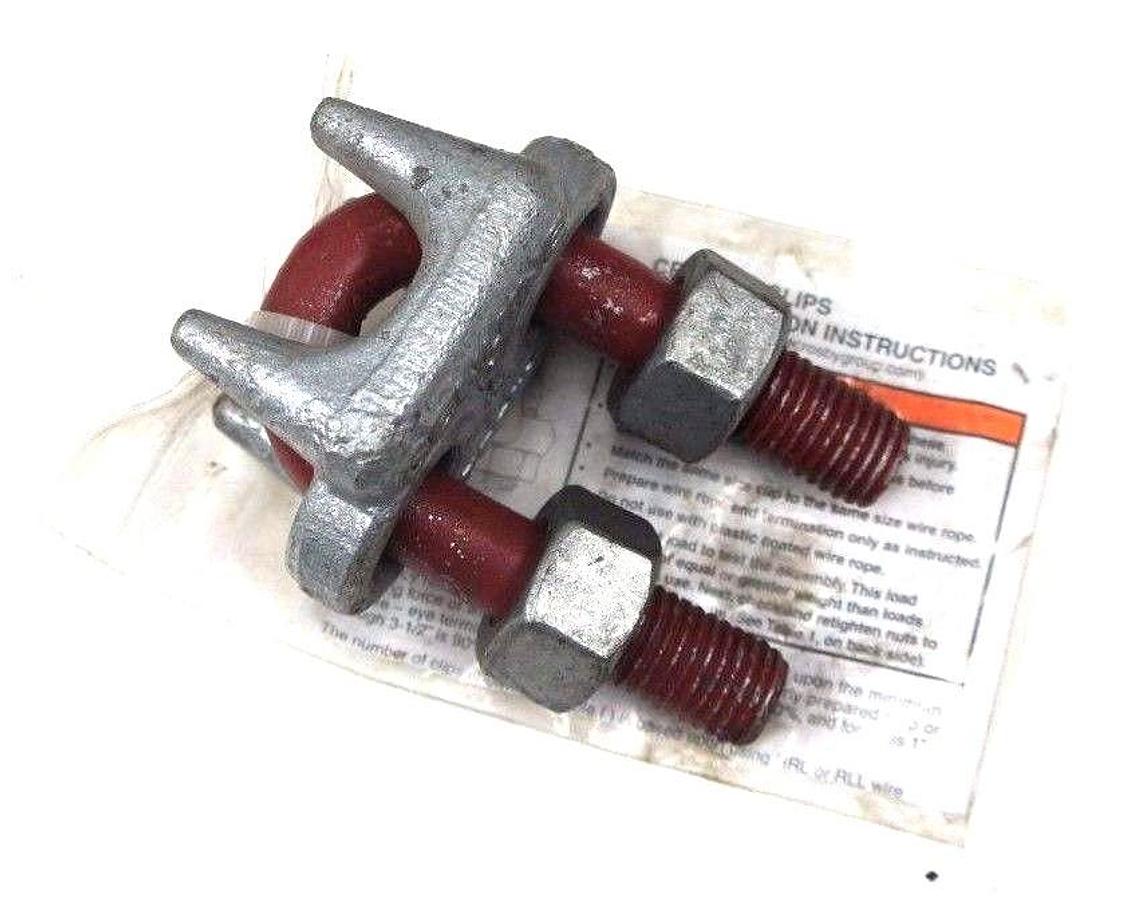 Used LOT OF 18 NEW CROSBY CLIPS G-450 WIRE ROPE RED-U-BOLT 1" STK# 2001653