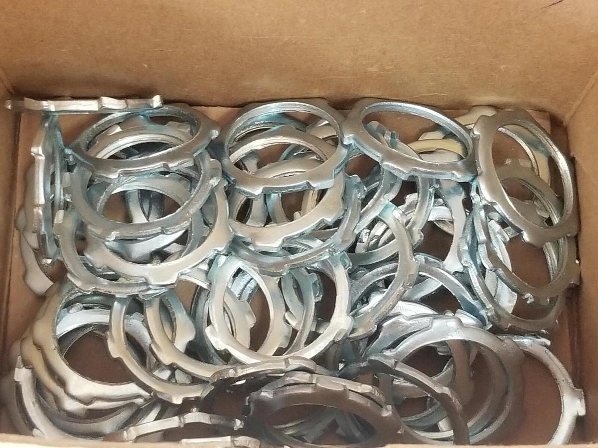 LOT OF 50 NEW ARLINGTON 402 CONDUIT LOCKNUTS PLATED STEEL 3/4'' SIZE