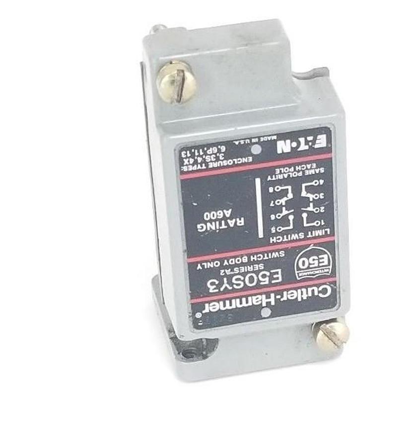 Used CUTLER HAMMER E50SY3 LIMIT SWITCH BODY, SERIES A2