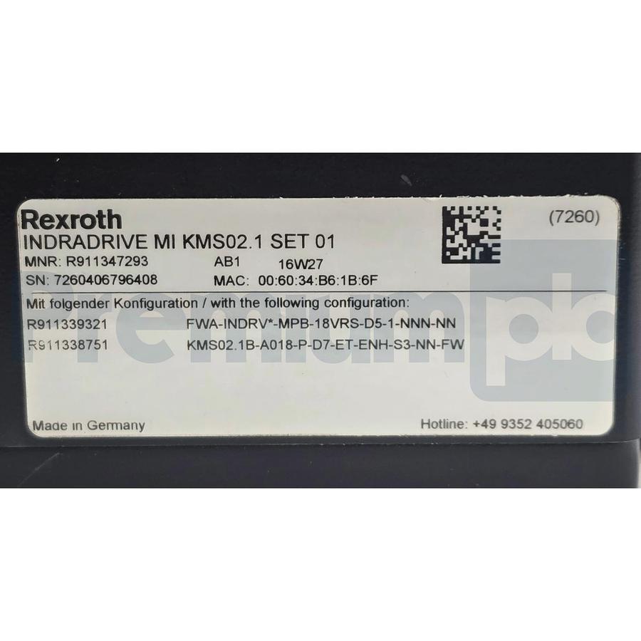Used Bosch Rexroth R911347293 INDRADRIVE MI KMS02.1 Set 01 Servo Regulator NUPI