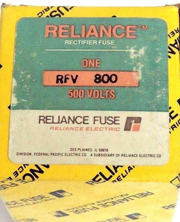 Used NIB RELIANCE RFV 800 500V 800A RECTIFIER FUSE RFV800, A50P800