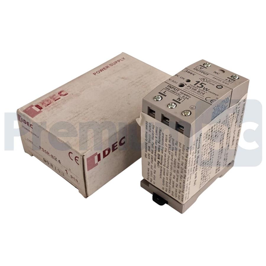 IDEC PS5R-B24 | PS5R Series Power Supply 15W 24VDC 0.6A DIN Rail Mount NSMP