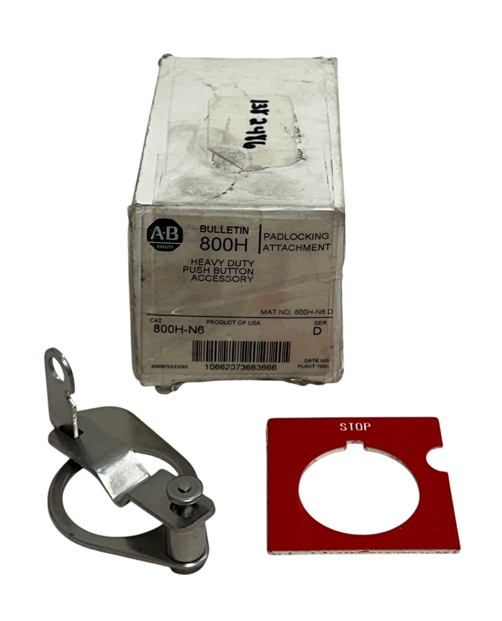 Used ALLEN BRADLEY 800H-N6 /D BULLETIN 800H Heavy-Duty PADLOCKING ATTACHMENT NSMP