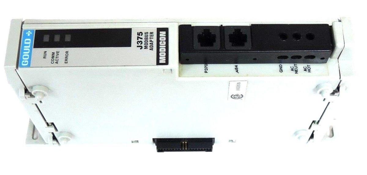 Used GOULD MODICON AS-J375-010 MODBUS ADAPTER REV. C 115VAC 60HZ ASJ375010