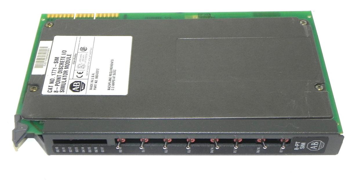 Used ALLEN BRADLEY 1771-SIM 8-PIONT DISCRETE I/O SIMULATOR MODULE 1771SIM
