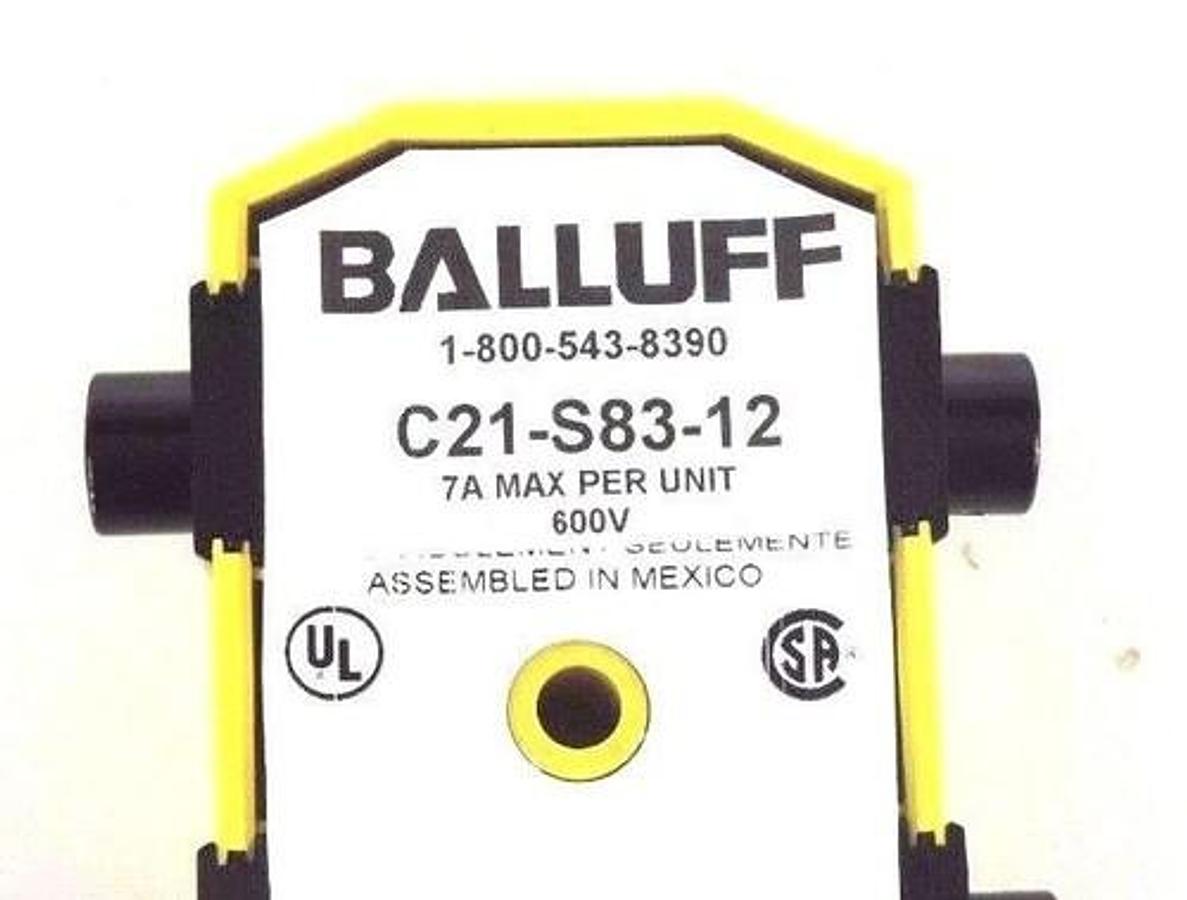 Used NEW BALLUFF C21-S83-12 MANIFOLD CONNECTOR CAT NO. 712P801 8 PORT 7A MAX 600V