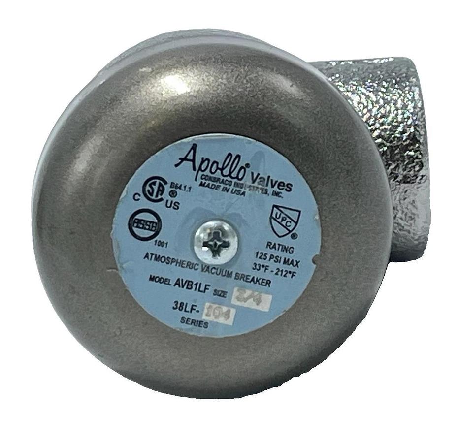 Apollo AVB1-RCLF34 3/4" Atmospheric Vacuum Breaker Lead Free Rough Chrome NSMP
