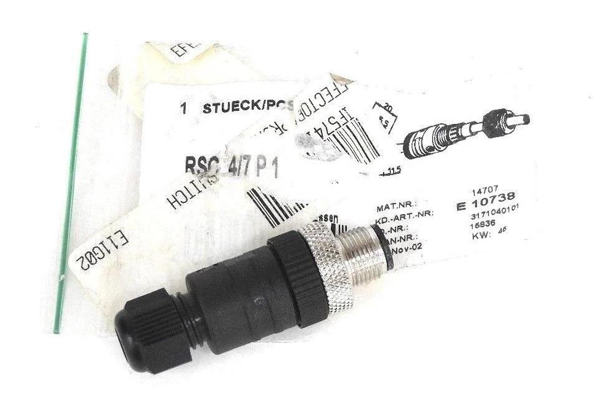 Used NEW IFM EFECTOR RSC 4/7 P1 STRAIGHT MALE CONNECTOR E10738 14707