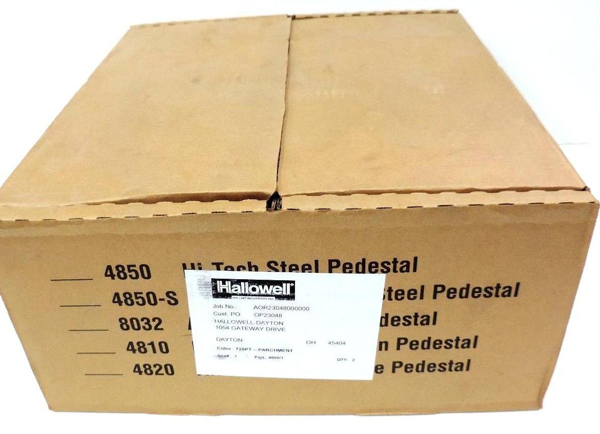 Used 2 NIB HALLOWELL 4805 STEEL PEDESTALS