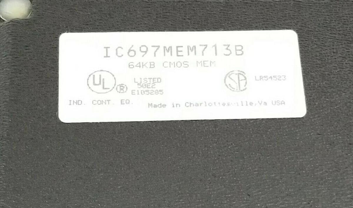 Used GE FANUC IC697CPU771R CPU MODULE W/ IC697MEM713B 64KB CMOS MEM. CARD IC697CPU771