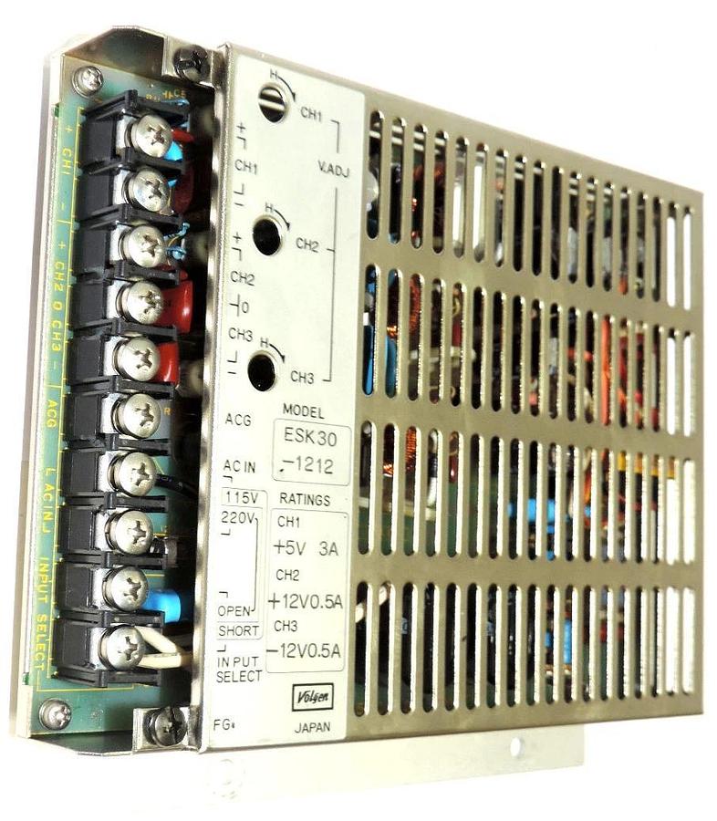 Used VOLGEN ESK30-1212, 3-CHANNEL POWER SUPPLY 0500084D K, SNT-T8V