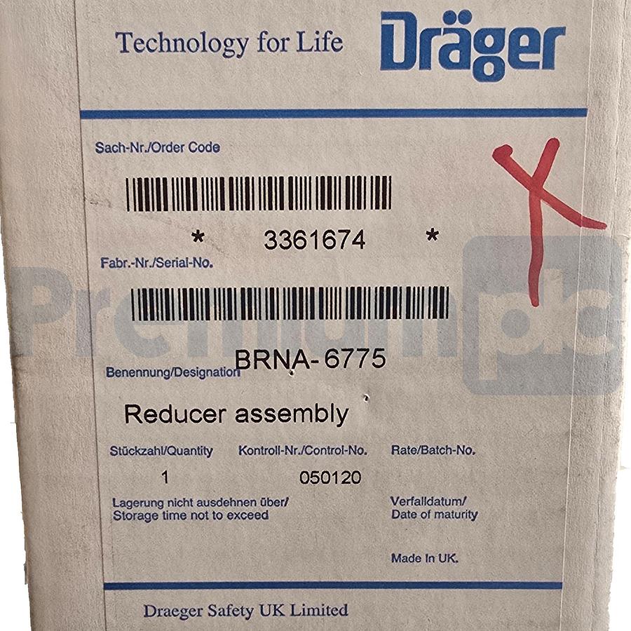 Used Drager Draeger 3361674 | BRNA-6775 Pressure Reducer Assembly 4500 PSI NFPA 2013