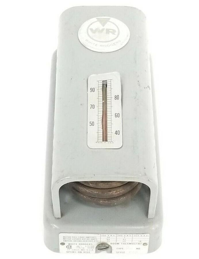 Used WHITE RODGERS TYPE: 152 NO. 9 STYLE: P2M ROOM THERMOSTAT 120-277VAC 152-9-P2M