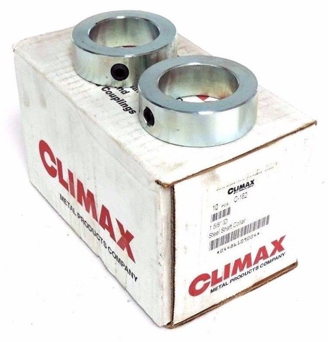 Used LOT OF 10 NIB CLIMAX C-162 STEEL SHAFT COLLARS 1-5/8" ID