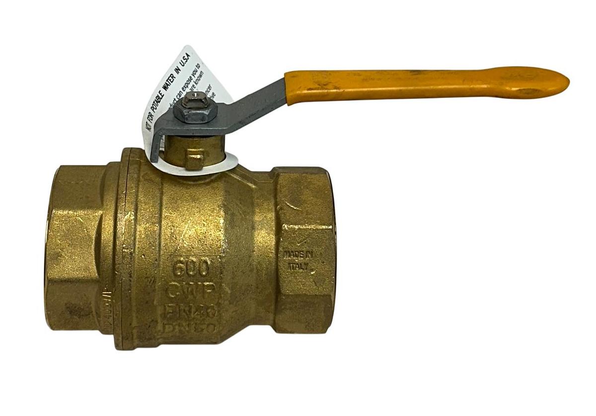 Used RuB INC S.95 / S95 BALL VALVE 2'' 600CWP PN40 DN50 OPEN-SHUT BRASS NSNP