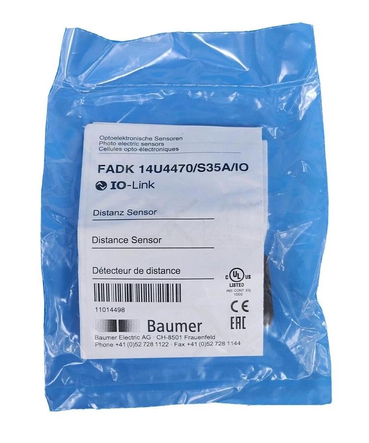 Used NEW BAUMER ELECTRIC FADK 14U4470/S14/IO PHOTOELECTRIC SENSOR