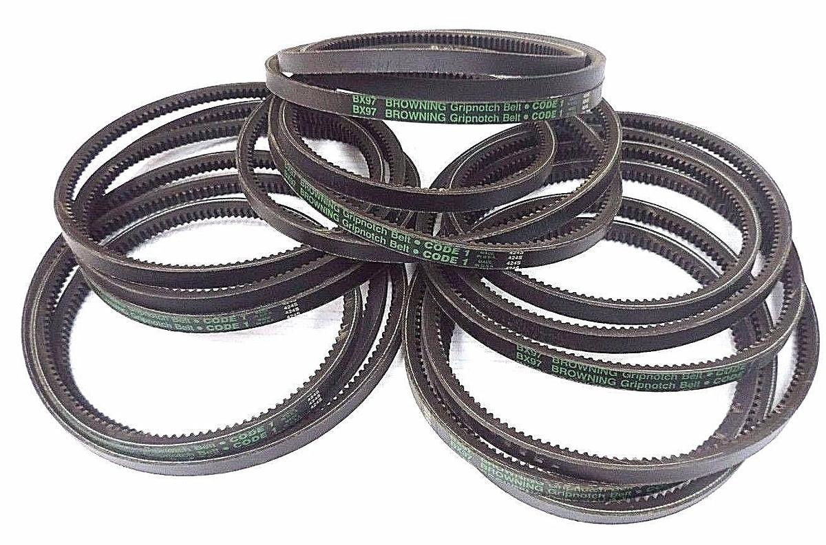 Used LOT OF 6 NEW BROWNING BX97 GRIPNOTCH BELTS 21/32'' X 100''