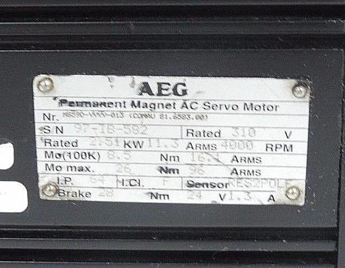 Refurbished REPAIRED AEG 81.6583.00 AC SERVO MOTOR, MS59D-YYYY-013
