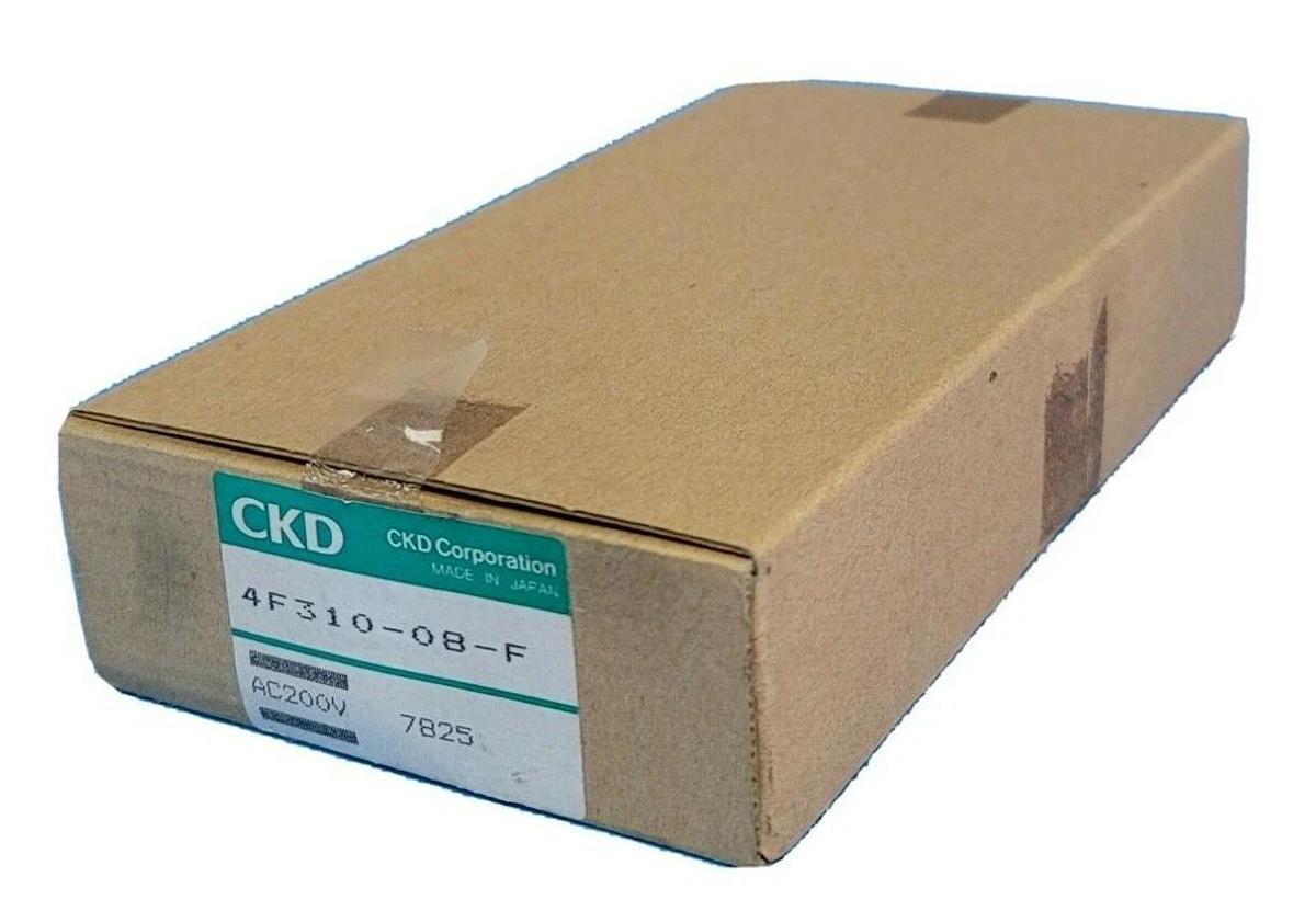Used NIB CKD 4F310-08-F SOLENOID VALVE AC200V 4F31008F, 4F310-F, 0.1-1.0 MPa