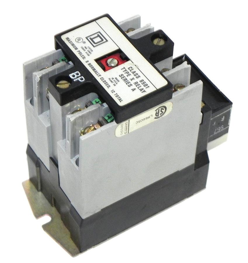 Used SQUARE D 8501-X040 CONTROL RELAY 8501X040 W/ 9998X44 COIL