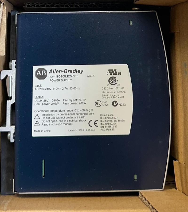 Used NEW ALLEN BRADLEY 1606-XLE240EE /A BULLETIN 1606 DC POWER SUPPLY 240W NSMP