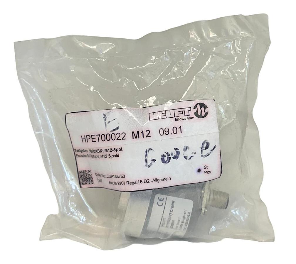 Used NEW HEUFT HPE700022 M12 09.01 EBI INCREMENTAL ENCODER 10-30VDC 5000PPR 70mA NSFS