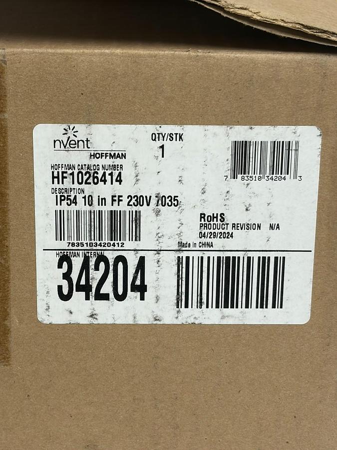 Used nVent Hoffman HF1026414 HF10 Side-Mount Filter Fan 230V 10 Inch New Surplus