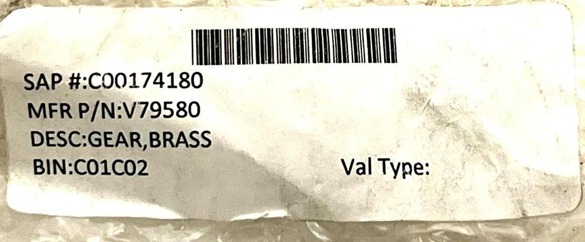 New Surplus Brass Helical Spur Gear V75980 199279 Industrial Replacement