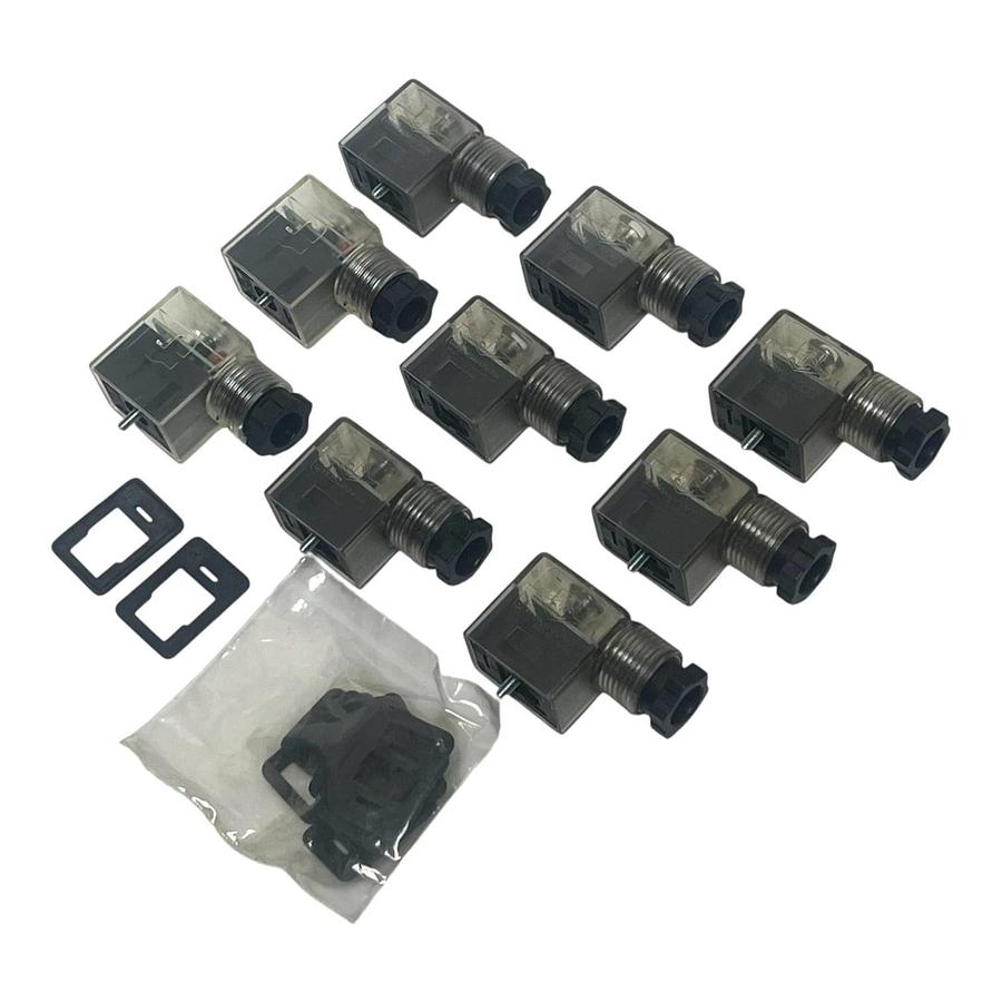 Lot of 9 MAC Valves CP-5107-1010000 Electrical Connector Block with Gaskets New