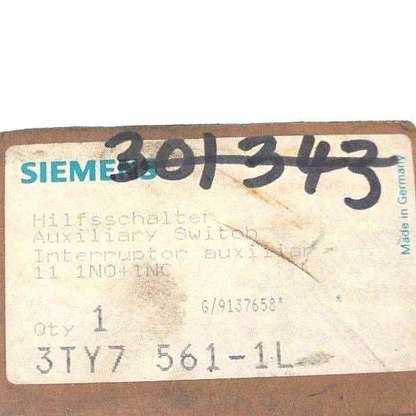 Used LOT OF 3 NIB SIEMENS 3TY7-561-1L AUXILIARY CONTACTS 1NO/1NC 3TY75611L