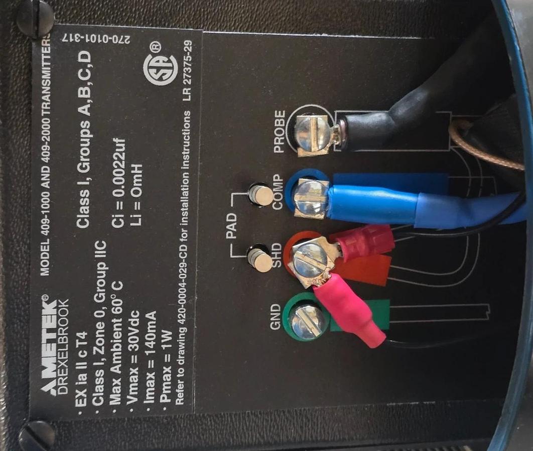 AMETEK Drexelbrook 409-2000-001 True Level III Level Control 409-1000 w/Probe