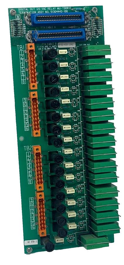 Used HONEYWELL 51304443-100 Relay Output Board w/ (16) 51190528-100 Relays TDC 3000